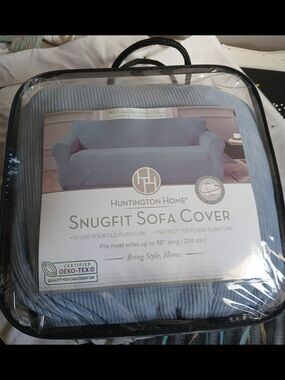 Huntington Home Blue Snugfit Sofa And Armchair Covers